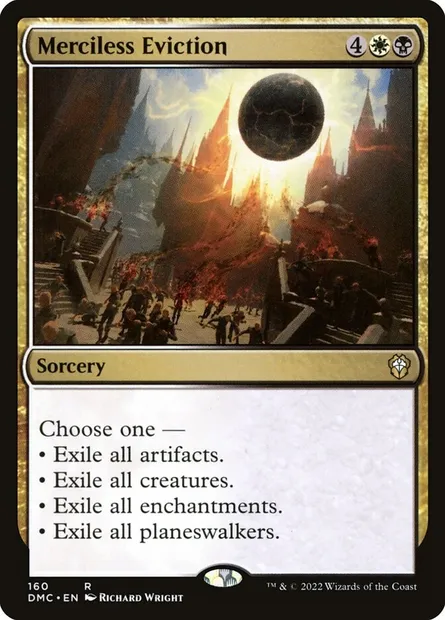 Merciless Eviction, Magic card DMC 160 — Dominaria United Commander set
