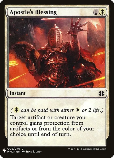 Apostle's Blessing, Magic card PLST MM2-8 — The List set