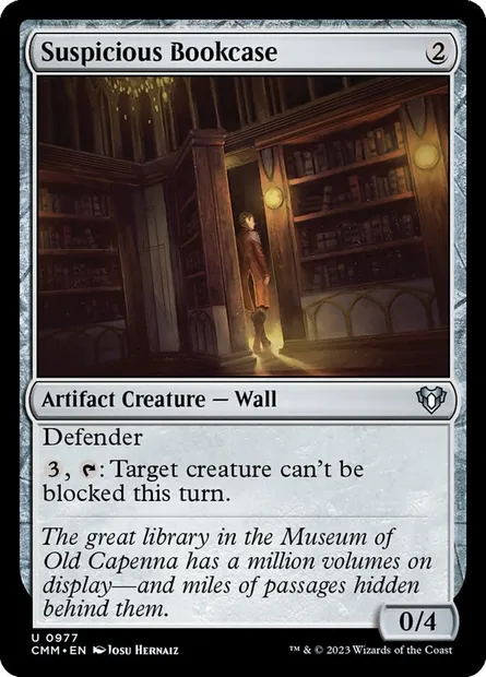 Suspicious Bookcase, Magic card CMM 977 — Commander Masters set