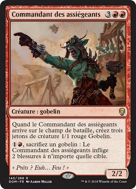 Commandant des assiégeants, carte Magic DOM 143 — extension Dominaria