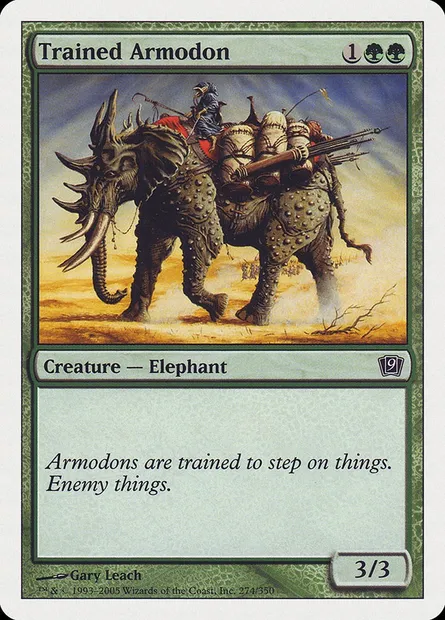 Trained Armodon, Magic card 9ED 274 — Ninth Edition set