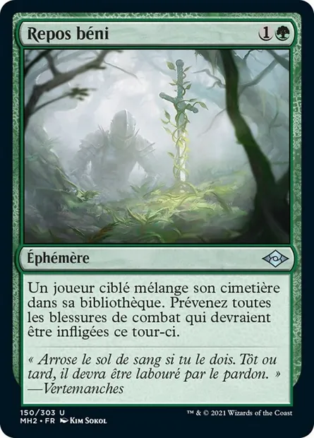 Repos béni, carte Magic MH2 150 — extension Horizons du Modern 2
