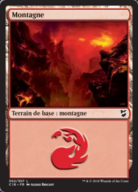Montagne, carte Magic C18 302 — extension Commander 2018