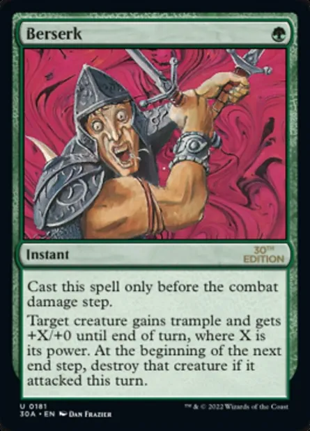 Berserk, Magic card 30A 181 — 30th Anniversary Edition set