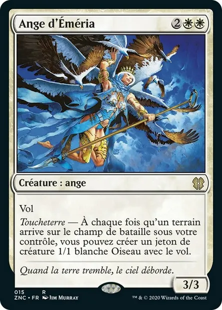 Ange d'Éméria, carte Magic ZNC 15 — extension Zendikar Rising Commander