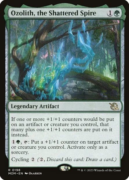 Ozolith, the Shattered Spire, Magic card MOM 198 — March of the Machine set