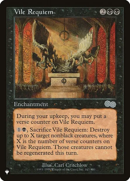 Vile Requiem, Magic card PLST USG-167 — The List set