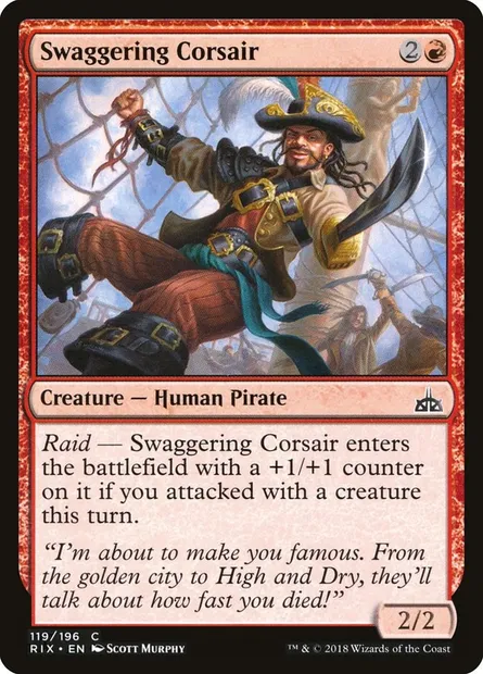 Swaggering Corsair, Magic card RIX 119 — Rivals of Ixalan set