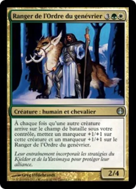 Ranger de l'Ordre du genévrier, carte Magic DDG 21 — extension Duel Decks: Knights vs. Dragons