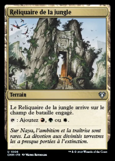 Reliquaire de la jungle, carte Magic CMM 1006 — extension Commander Masters