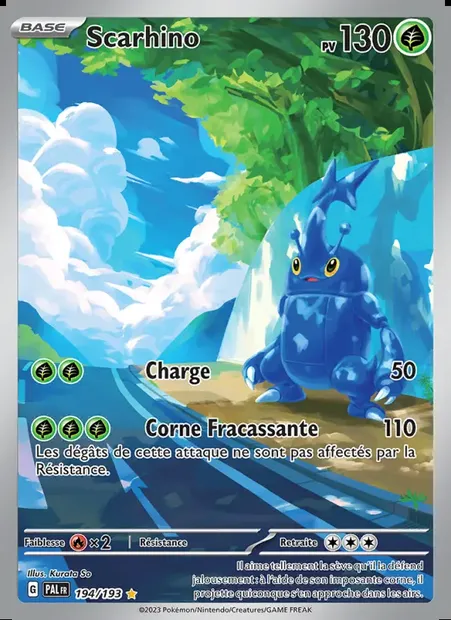 Scarhino, carte Pokémon PAL 194 — extension Évolutions à Paldea