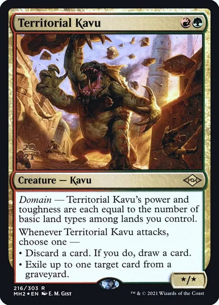 Territorial Kavu, Magic card PMH2 216s — Modern Horizons 2 Promos set