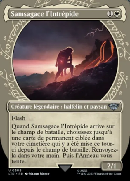 Samsagace l'Intrépide, carte Magic LTR 306 — extension Le Seigneur des Anneaux : chroniques de la Terre du Milieu
