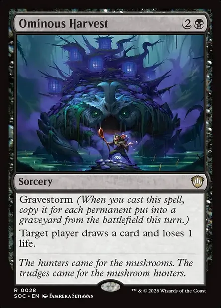 Ominous Harvest, Magic card SOC 28 — Secrets of Strixhaven Commander set