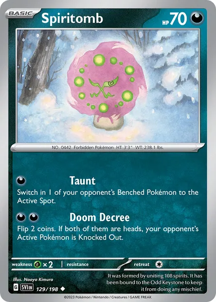 Spiritomb, Pokémon card SVI 129 — Scarlet & Violet set