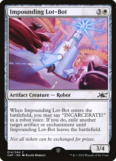 Impounding Lot-Bot, Magic card UNF 14 — Unfinity set
