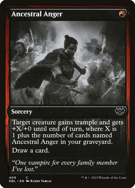 Ancestral Anger, Magic card DBL 409 — Innistrad: Double Feature set