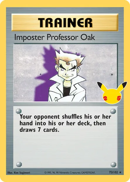 Imposter Professor Oak, Pokémon card CEL CC004 — Celebrations set