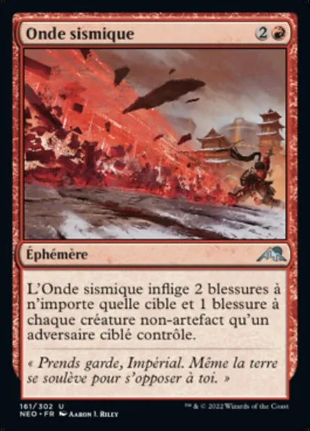 Onde sismique, carte Magic NEO 161 — extension Kamigawa: La Dynastie Néon