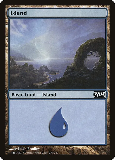 Island, Magic card M14 234 — Magic 2014 set