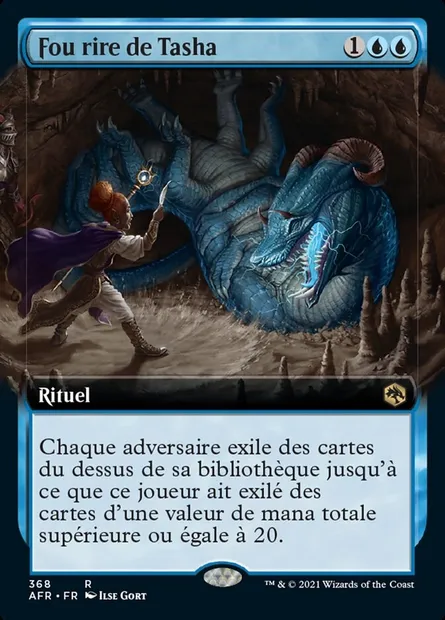 Fou rire de Tasha, carte Magic AFR 368 — extension Forgotten Realms: Aventures dans les Royaumes Oubliés