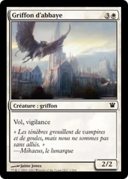 Griffon d'abbaye, carte Magic ISD 1 — extension Innistrad