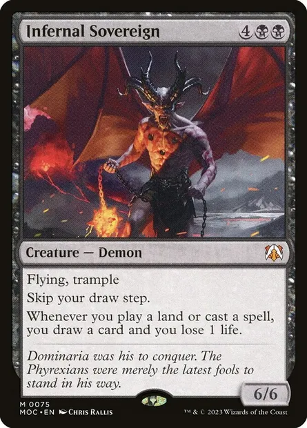 Infernal Sovereign, Magic card MOC 75 — March of the Machine Commander set