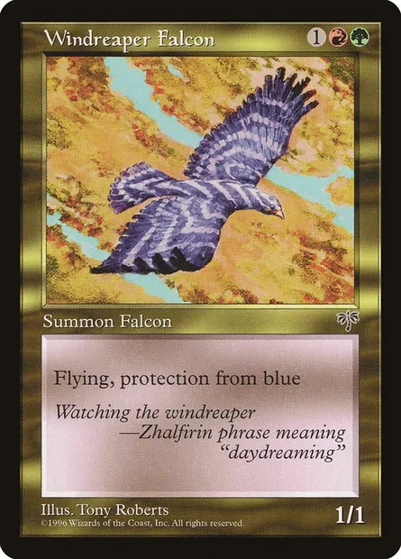 Windreaper Falcon, Magic card MIR 289 — Mirage set