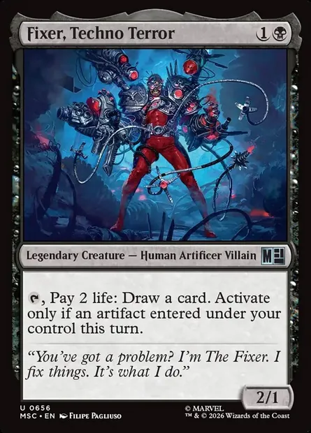 Fixer, Techno Terror, Magic card MSC 656 — Marvel Super Heroes Commander set