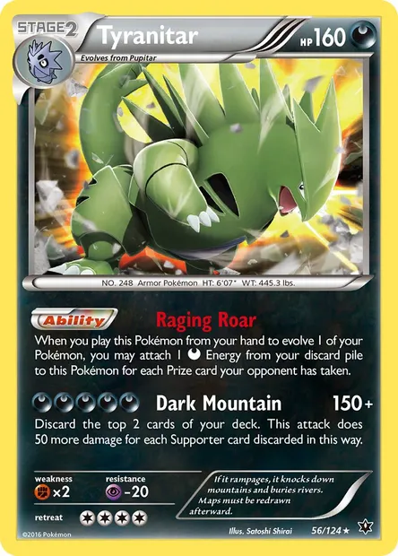 Tyranitar, Pokémon card FCO 56 — Fates Collide set