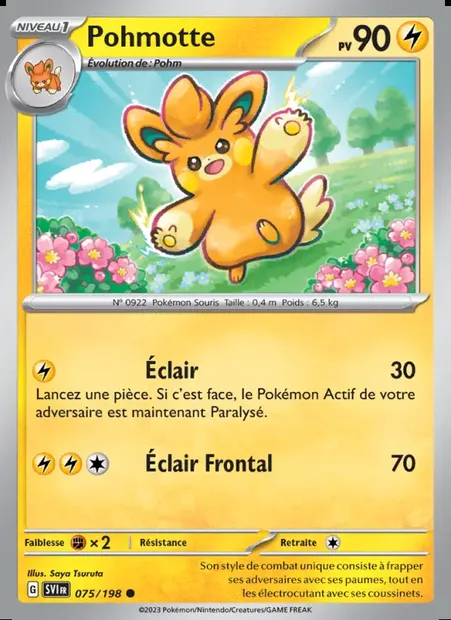 Pohmotte, carte Pokémon SVI 075 — extension Écarlate et Violet