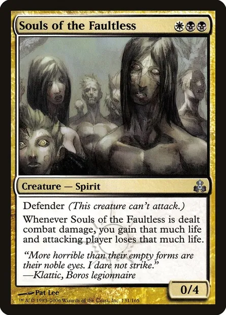 Âmes des vertueux, carte Magic GPT 131 — extension Le Pacte des Guildes