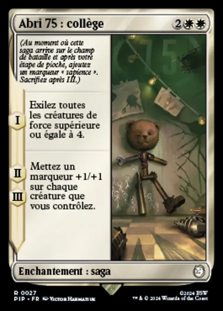 Abri 75 : collège, carte Magic PIP 27 — extension Fallout