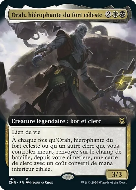 Orah, hiérophante du fort céleste, carte Magic ZNR 369 — extension Renaissance de Zendikar