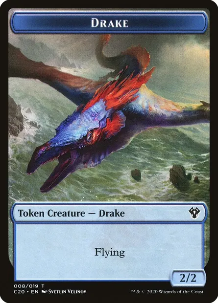 Drake, Magic card TC20 8 — Commander 2020 Tokens set