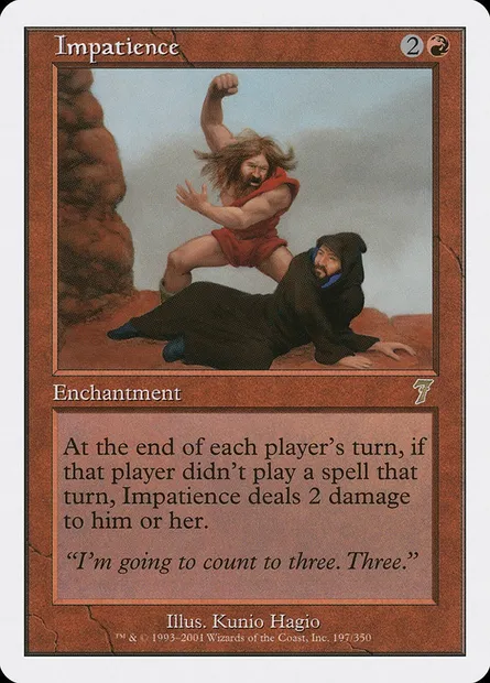 Impatience, carte Magic 7ED 197 — extension Septième Edition