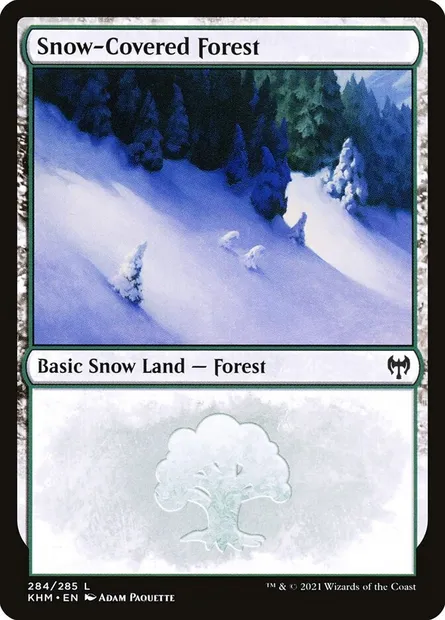 Snow-Covered Forest, Magic card KHM 284 — Kaldheim set