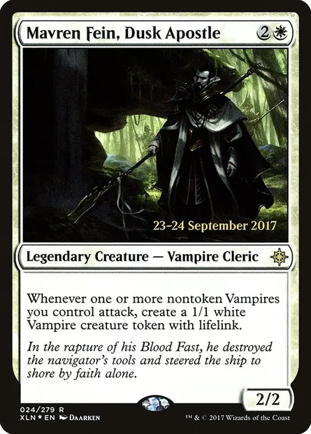 Mavren Fein, Dusk Apostle, Magic card PXLN 24s — Ixalan Promos set
