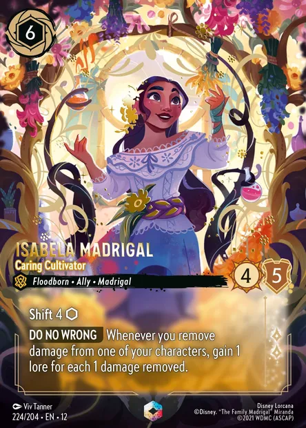 Isabela Madrigal - Caring Cultivator, Disney Lorcana card CH12-224 — Wilds Unknown set