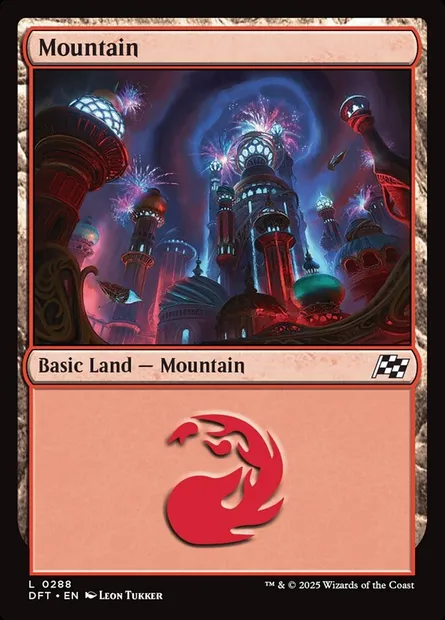 Mountain, Magic card DFT 288 — Aetherdrift set