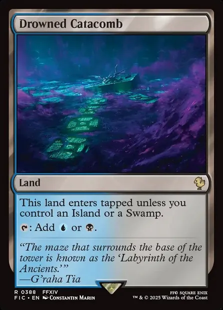 Drowned Catacomb, Magic card FIC 388 — Final Fantasy Commander set