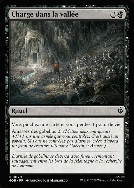 Charge dans la vallée, carte Magic HOB 79 — extension The Hobbit