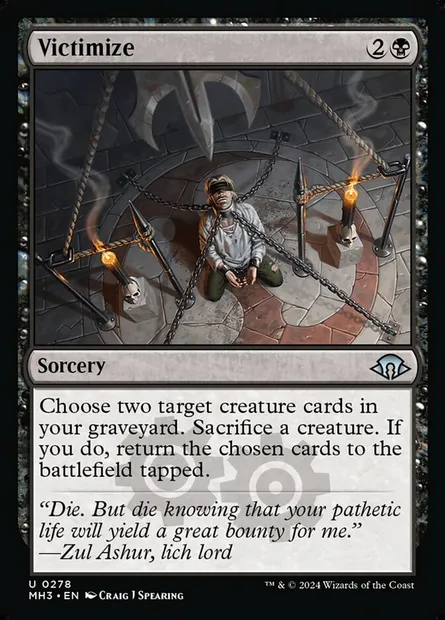 Victimize, Magic card MH3 278 — Modern Horizons 3 set