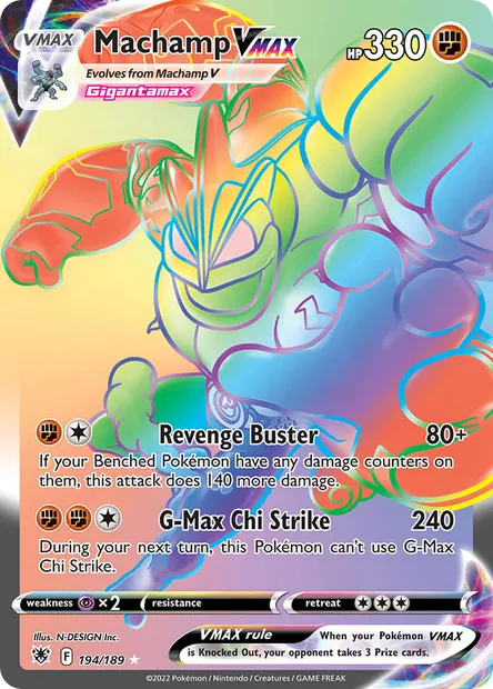 Machamp VMAX, Pokémon card ASR 194 — Astral Radiance set