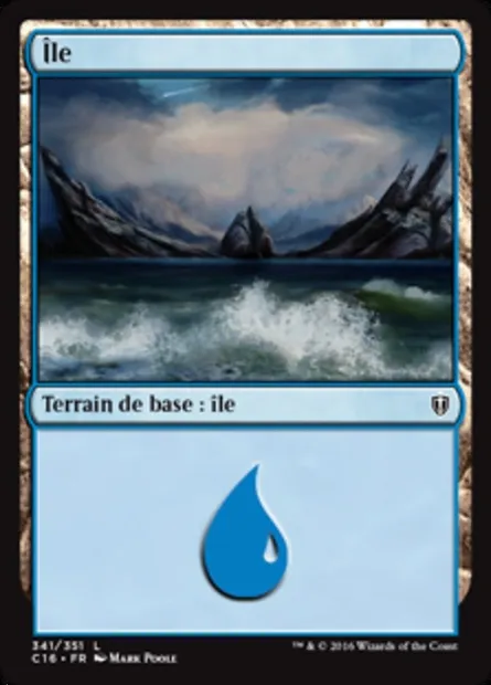 Île, carte Magic C16 341 — extension Commander 2016