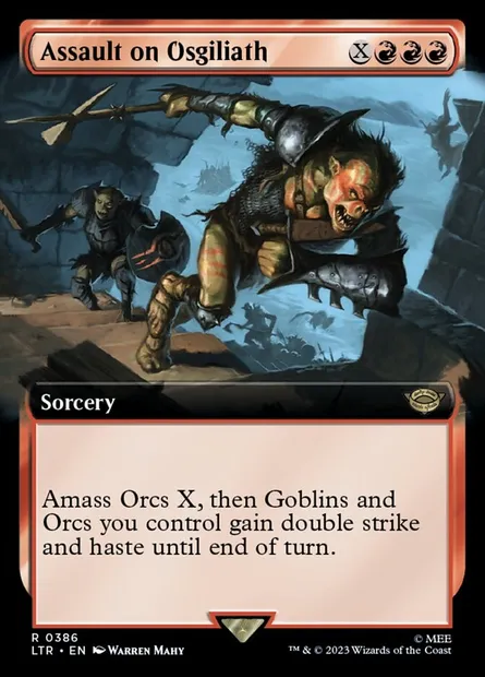 Assault on Osgiliath, Magic card LTR 386 — The Lord of the Rings: Tales of Middle-earth set