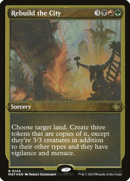 Rebuild the City, Magic card MAT 143 — March of the Machine: The Aftermath set