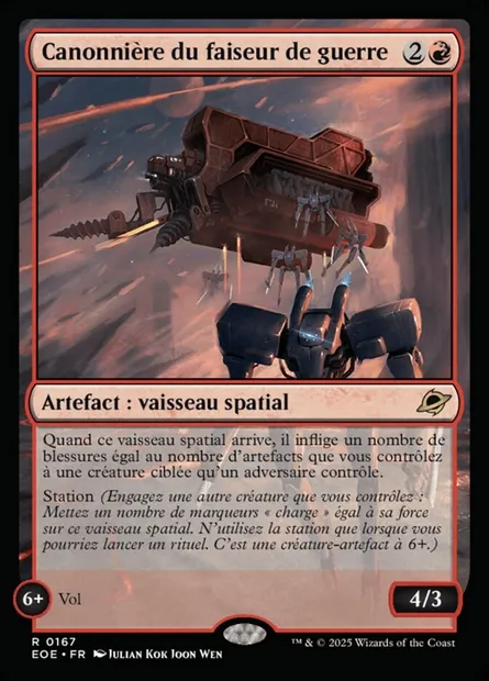 Canonnière du faiseur de guerre, carte Magic EOE 167 — extension Edge of Eternities