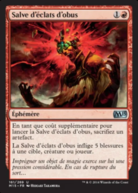 Salve d'éclats d'obus, carte Magic M15 161 — extension Magic 2015