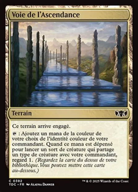 Voie de l'Ascendance, carte Magic TDC 382 — extension Tarkir: Dragonstorm Commander